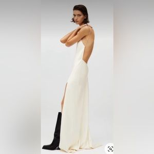 Kaia x Zara Satin white dress size Small New with Tags